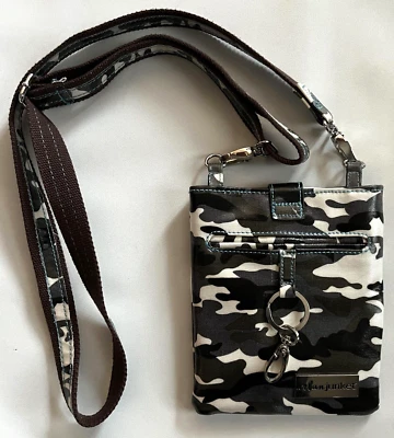 Bolso Bandolera URBAN JUNKET Negro, Gris, Blanco Camuflado Lona Recubierta Cartera Mujer Foto 1 de 4