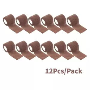 12Pcs 5Cmx4.5M Sports Elastoplast Elastic Bandage Tape Wrap First Aid Sprains W - Picture 1 of 26