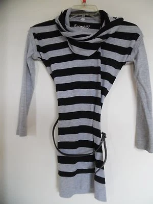 Energie Belted Juniors S Sweater Dress  Stretch Striped Cute Sexy Trendy - Image 1 of 3