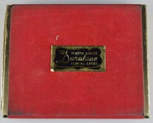 VINTAGE ARRCO DURATONE KUNSTSTOFFBESCHICHTETE SPIELKARTENDECKS (2) SET-FILZBOX-VOGEL - Bild 1 von 10