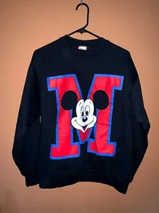 Disney Designs Mickey Mouse Unisex Teen Pullover Sweatshirt Long Sleeve Blue M - Picture 1 of 4