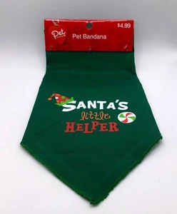WEIHNACHTEN (HUND ODER KATZE) HAUSTIERBANDANA ""SANTA'S LITTLE HELPER"" von PET CENTRAL NEU - Bild 1 von 1