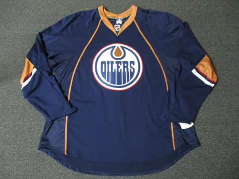 New Edmonton Oilers Authentic Team Issued Reebok Edge 1.0 Blank Hockey Jersey Cover