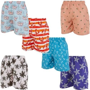 Men's Swim Trunks Swimwear Shorts, 2 Pockets Beach Suit Mesh Lining, 6-Pack - Picture 1 of 4