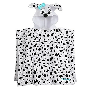 DISNEY STORE 101 DALMATIANS Beach Towel Hooded Poncho Bath Puppy Dog Swim - Picture 1 of 4