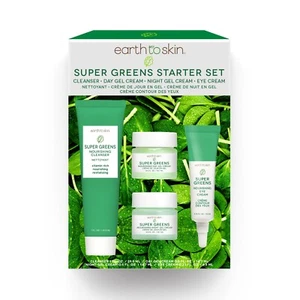 Earth To Skin Super Green Starter Set Cleanser, Gel Day, Gel Night, Augencreme - Bild 1 von 5