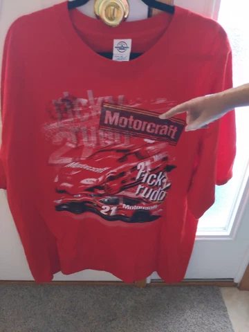 Ricky Rudd #21 NASCAR Motorcraft T Shirt Size 3XL  LNC Black Cover