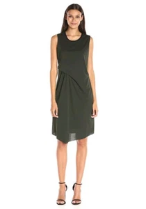 ELIE TAHARI Wome Isolde Olive Green Camoflauge Draped Dress Tag $298.00 XS 0-2 - Picture 1 of 7