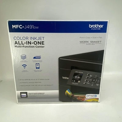 NEW Brother Work Smart MFC-J491DW All-in-One Inkjet Printer - Image 1 of 4