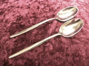 VIVA 2 Teaspoons Towle 18/8 Stainless Germany Mid Century Modern NICE - Picture 1 of 3