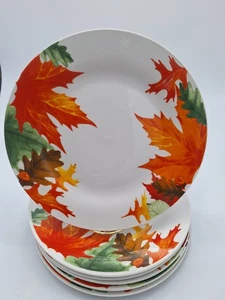 Royal Norfolk Essteller bunt orange Herbst Herbst Blätter 10,5" 6er Set - Bild 1 von 5