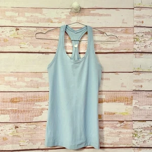 Camiseta sin mangas Lululemon Cool Racerback II talla 6 Ice Milk azul claro entrenamiento yoga - Imagen 1 de 9