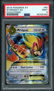 2016 Pokemon XY Evolutions M Pidgeot EX #65 PSA 9 MINT - Picture 1 of 2