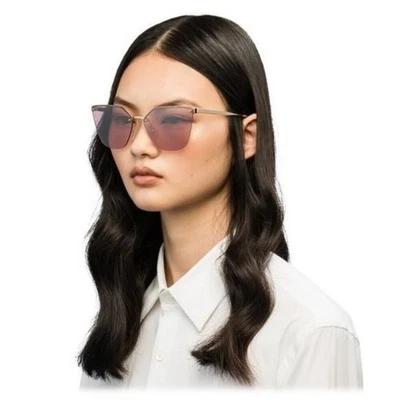 Nuevo Prada Cinma Oro Oscuro Irregular Ojo de Gato Gafas de Sol Colección Cinma Mujeres Foto 1 de 4