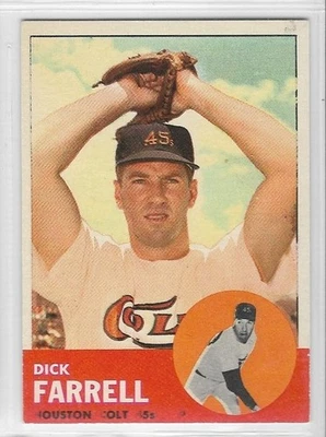 1963 Topps #277 DICK "TURK" FARRELL Houston Colt .45s (Excellent) *free shipping - Image 1 of 2