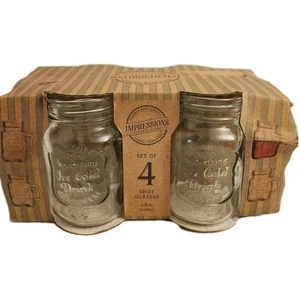 Mini Mason Jar Shot Glasses Set of 4 Brand New 5oz Brand New - Picture 1 of 3