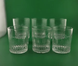 Set of 6 Crown Royal Old Fashioned Rocks Glasses Round with Spear-cut Base - Picture 1 of 8