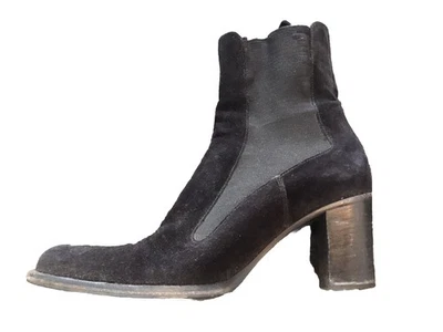 Très Belle Boots Daim Noir Free Lance 37,5 Authentique  - Photo 1/4