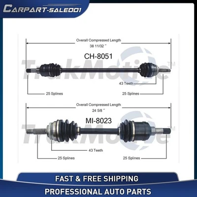 For 1995-1999 Dodge Avenger TrakMotive Front Left Front Right CV Axle Shaft - Image 1 of 3