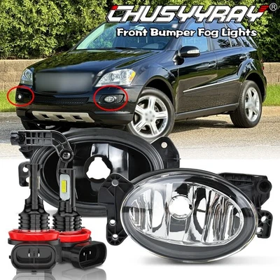 Left/Right LED Fog Lights For Mercedes-Benz E320 W211 ~ 2007 2008 2009 - Image 1 of 4