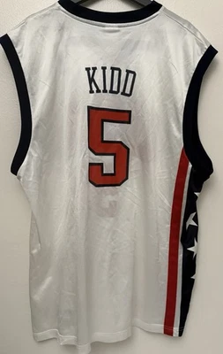 Camiseta deportiva de baloncesto vintage Reebok Team USA Jason Kidd talla XL para hombre Foto 1 de 4