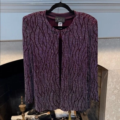 Chaqueta Alex Evenings Deep Purple Sparkle Talla 14 Foto 1 de 4