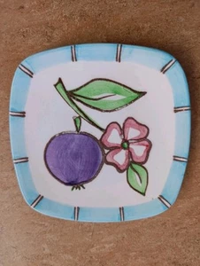 Teller Klein Kuchenteller SMF Schramberg Miami Porzellan Majolika 50er 60er Alt  - Bild 1 von 8