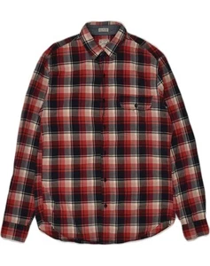 J. CREW Mens Tailored Fit Shirt Medium Red Check Cotton AC10 - Picture 1 of 4
