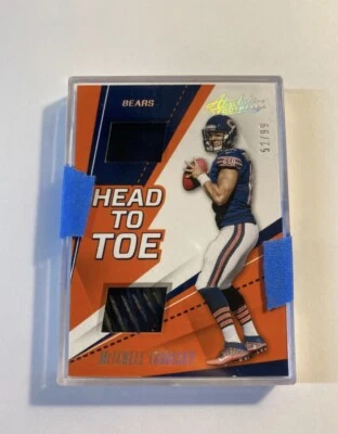 2017 Panini Absolute Football Mitchell Trubisky  Player Worn # 52/99 RC Steelers - Image 1 of 2