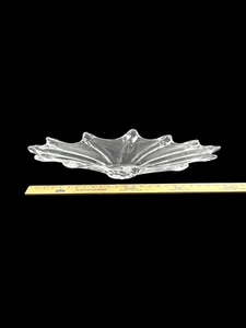 Art Vannes Le Chatel Crystal Waves Splash Mittelstück Konsole Schüssel signiert - Bild 1 von 13