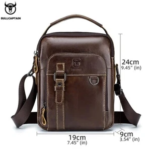 Bull Captain modische Echtleder Herren Massagetasche Business und Reisetasche - Bild 1 von 6