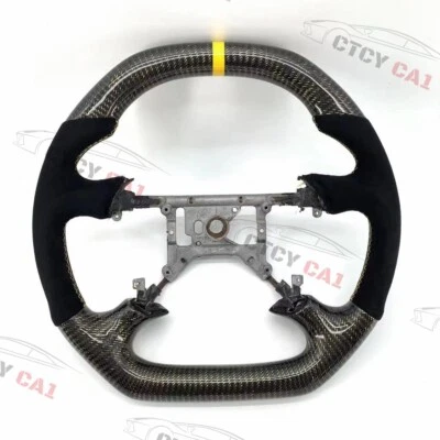 Volante personalizado de fibra de carbono real com fio para 1999-2004 Ford Mustang - Imagem 1 de 4