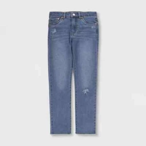 Levi's® Girls' High-Rise Straight Jeans - Medium Wash 8 Reg - Picture 1 of 1