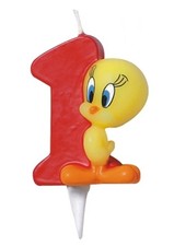 CANDELA TORTA N .1 TWEETY UCCELLINO WARNER BROS COMPLEANNO