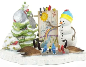 Lenox A Snowy Forecast Snowman Figurine 2019 Weatherman by Lynn Bywaters New - Picture 1 of 4