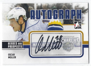 2009-10 ITG Heroes and Prospects Update #A-OM Oscar Moller autograph