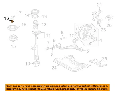 MERCEDES OEM 03-05 C320 Front Suspension-Mount Nut 913023014003 - Imagem 1 de 2
