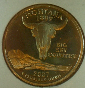 FALL & WINTER SALE-UNITED STATES-2007 S MONTANA STATE QUARTER KM# 396 - Picture 1 of 3