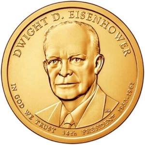 2015 D Dwight Eisenhower Presidential Dollar aus Münzrolle - Bild 1 von 4