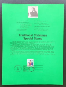 22c Christmas Madonna 1986 SOUVENIR PAGE SCOTT # 2244 SP758 - Picture 1 of 1