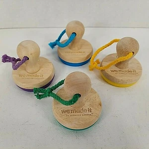 We Made It Kids Cookie Craft Stamps 4 Silicone Wood Easy Grab Award Winning EUC - Picture 1 of 6