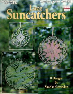LEISURE ARTS CROCHET LACE SUNCATCHERS 8 PRETTY DESIGNS - Image 1 of 2