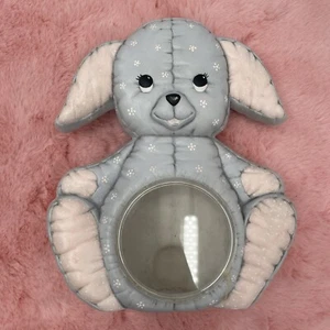 Vintage handbemalte blaue Hasenbank mit Sichtkreis Kimpel Keramik Oma - Bild 1 von 6