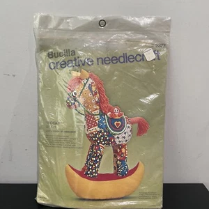 Vintage Bucilla Creative Needlecraft ROCKY 22" Tall Rocking Horse Kit #2377 NOS - Picture 1 of 5