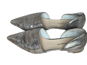 Luxus Ballerinas silber Ralph Harrison Leder spitz Slipper 50er retro 41 - Bild 1 von 9