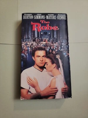 The Robe Richard Burton Jean Simmons VHS Renewed 1981 Not Rated 20th Century Fox - Image 1 of 4