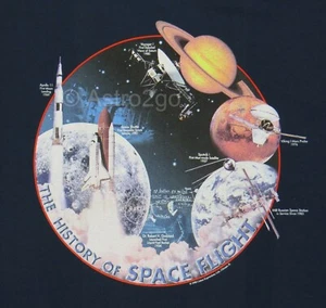 HISTORY OF SPACEFLIGHT-NASA Goddard Sputnik Apollo Shuttle Voyager T shirt S-3X - Picture 1 of 2