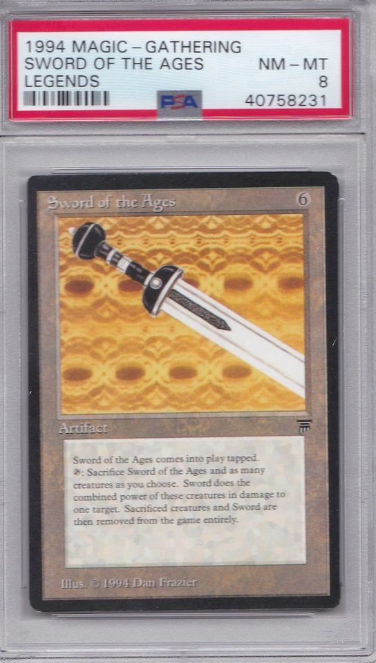 Sword of the Ages x1 PSA 8 NM-MINT Legends Magic 1x Near Mint-Mint MTG  - Image 1 of 1
