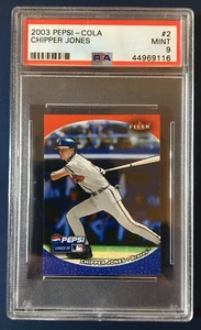 Pepsi Cola Fleer Mini Chipper Jones 2003 #2 PSA 9 como nuevo - Imagen 1 de 1
