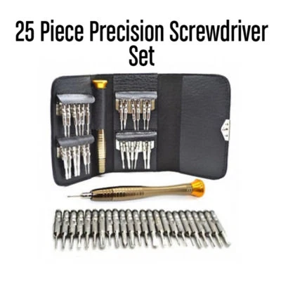 25 Piece Portable Telecommunication Precision Screwdriver Set Pocket Size - image 1 of 2